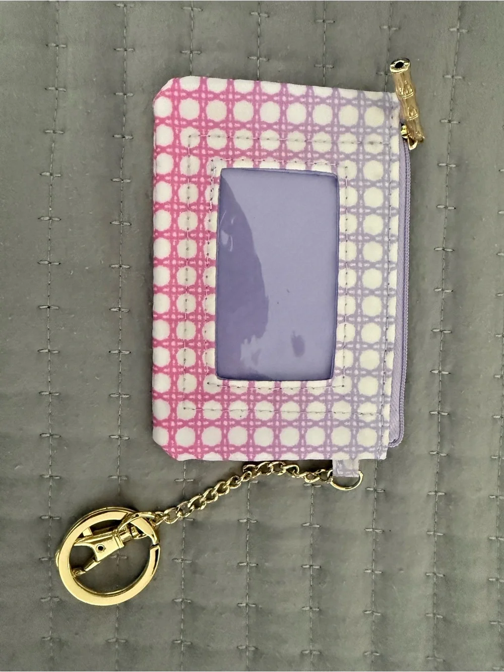 Lilly Pulitzer Pink to Lavender Ombre Coin Pouch with Gold Hardware
